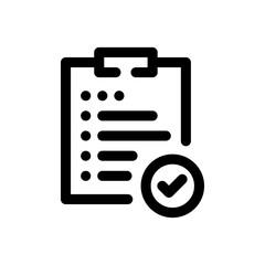 checklist line icon