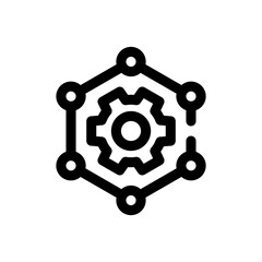 gear line icon