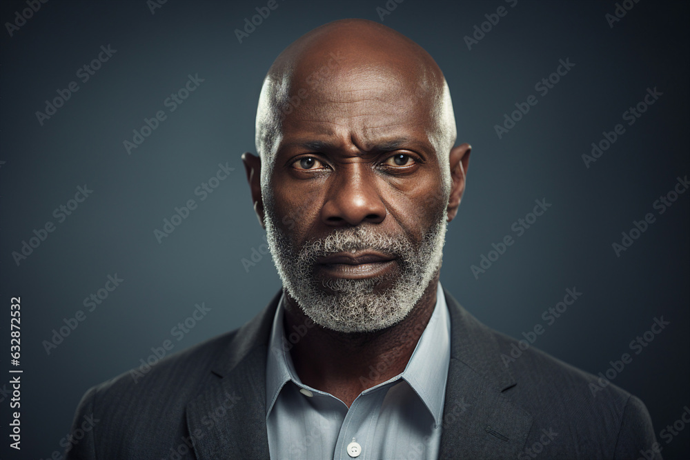 Canvas Prints Generative ai picture collage of confident man agent entrepreneur look in camera over grey background