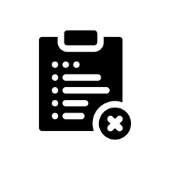 Fototapeta premium rejected glyph icon