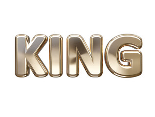 King text effect vector transparent element