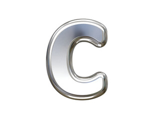 3d rendering alphabet text effect vector transparent element