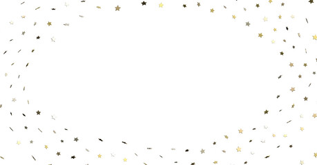 XMAS stars. Confetti celebration, Falling golden abstract decoration for party, birthday celebrate,