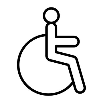 Handicapped, differently-abled, physically challenged, impaired, differently-capable. icon