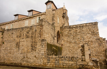 Fototapeta na wymiar Saint Andrew's Church - Sv Andrija de Fenestris - located in Trinclinium within the Diocletian Palace in the historic centre of Split, Croatia