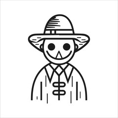 halloween scarecrow illustration