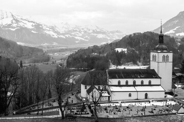 Church in Swiss Alps