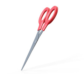 Scissors on a white background. 3d illustration.