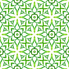 Summer exotic seamless border. Green enchanting