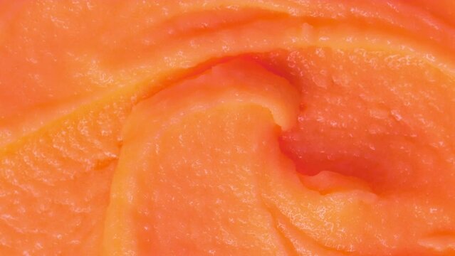 Smoothies from fresh fruits and berries. Ice cream texture. Fruit yogurt ice cream. Delicious sweet dessert close-up as a background.