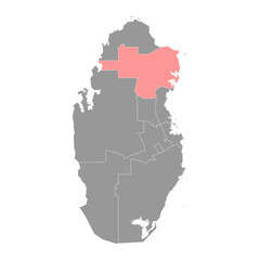Al Khor municipality, administrative division of the country of Qatar. Vector illustration.