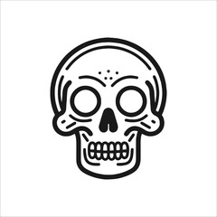 halloween skull illustration