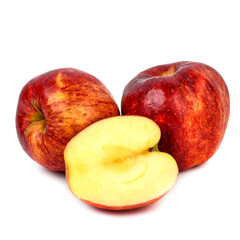 Jonagold apples on white background