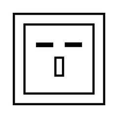 Power socket line icon. Vector symbol in trendy flat style on white background. Web sing for design.Power socket line icon. Vector symbol in trendy flat style on white background. Web sing for design.