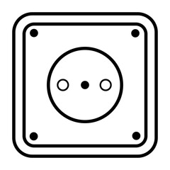 Power socket line icon. Vector symbol in trendy flat style on white background. Web sing for design.Power socket line icon. Vector symbol in trendy flat style on white background. Web sing for design.