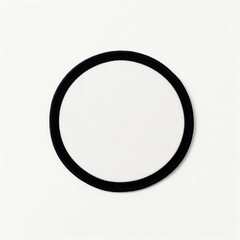 a white circle with black border