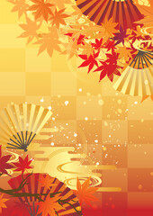 秋　紅葉　和風　背景
