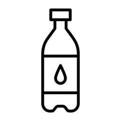 PET bottle, plastic container, polyethylene terephthalate bottle, plastic vessel, plastic water bottle icon