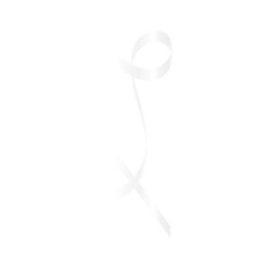 White Curly Ribbon Illustration