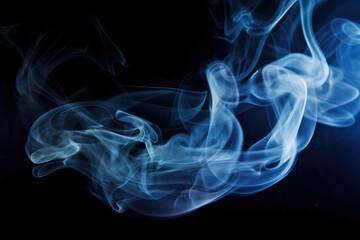 Obraz premium Dark blue smoke abstract background