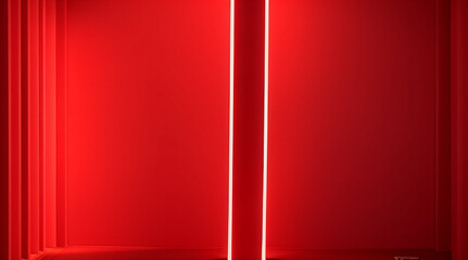 red background with gold ribbon