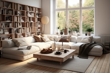 Living room in Scandinavian style