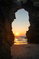 The cathedral Beach in Galicia, Spain