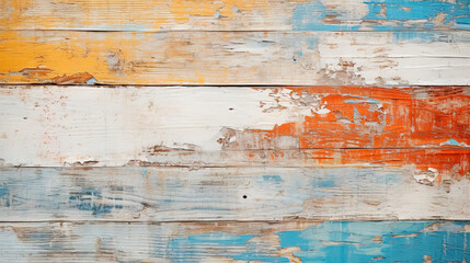 Fototapeta na wymiar Texture of vintage wood boards with cracked paint, wood background