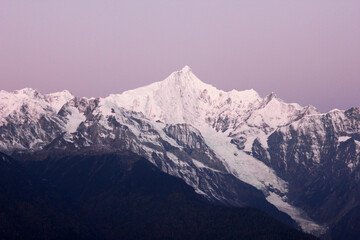 pink sky on Shangri-La Mt.