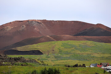 View into the crater of Eldfell Volcano on the island of Heimaey-Vestmannaeyjar-Westman Islands- Iceland         © bummi100