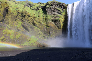 Skogafoss waterfall on the Skógá River in southern Iceland  