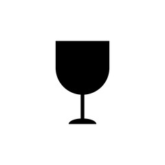 Fragile icon, broken glass fragile icon vector