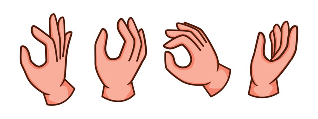 cute cartoon hand drawn illustration design. suitable for stickers, children's books and cartoon elements	
