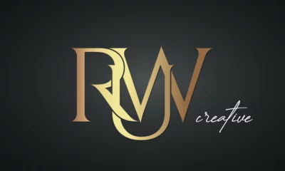 Fotobehang letters RUW golden logo icon premium monogram, creative royal logo design © Murad Gazi
