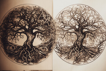 Tree of life, Tattoo Sketches, 