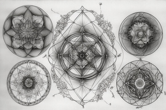 Sacred geometry, Tattoo Sketches, 