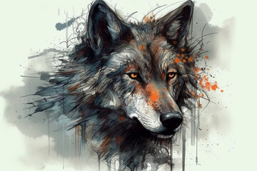 Abstract wolf, Tattoo Sketches, 