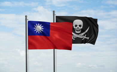 Pirate and Taiwan flag