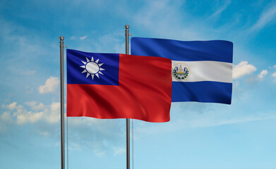 Salvador and Taiwan flag