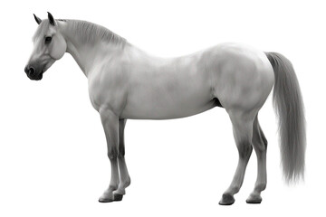 White horse isolated on transparent background