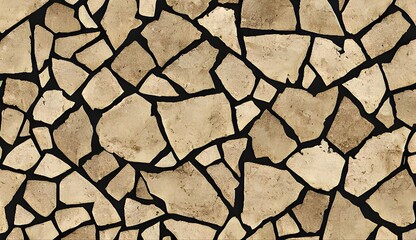 Cracked and Dry Soil Surface, digital illustration.