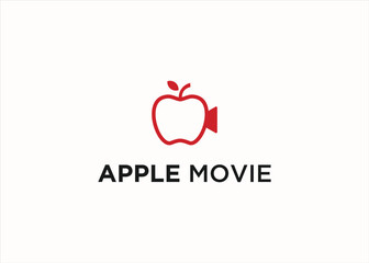 apple movie logo design vector silhouette illustration