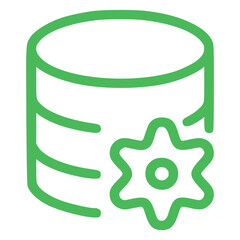 illustration of a icon database setting 