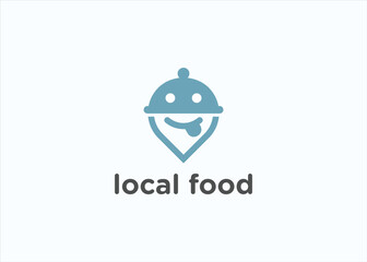 food location logo design vector silhouette illustration