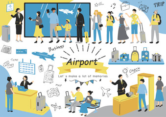 空港のイラスト素材集