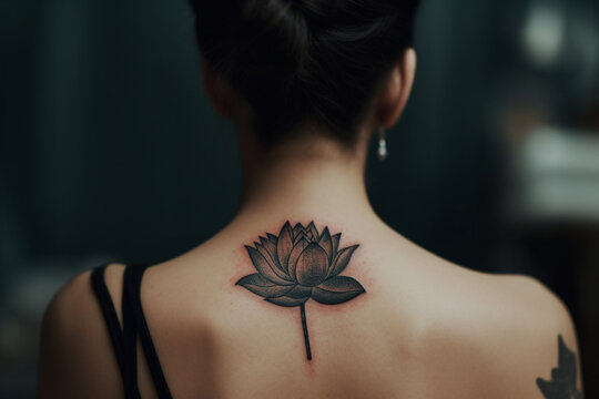 Black Lotus Flower Temporary Tattoo For Woman Adult Realistic Heart Lace  Jewelry Pendant Fake Tattoo Sticker Hand Washable Tatoo - AliExpress