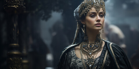 Malhun Hatun -  the wife of Osman I, the founder of Ottoman Empire. Generative AI