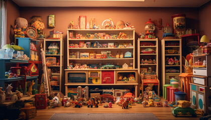 toy room made with generative AI
