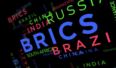 BRICS kinetic text abstract concept illustration