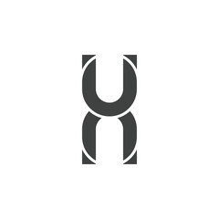 Initial alphabet letter X font icon